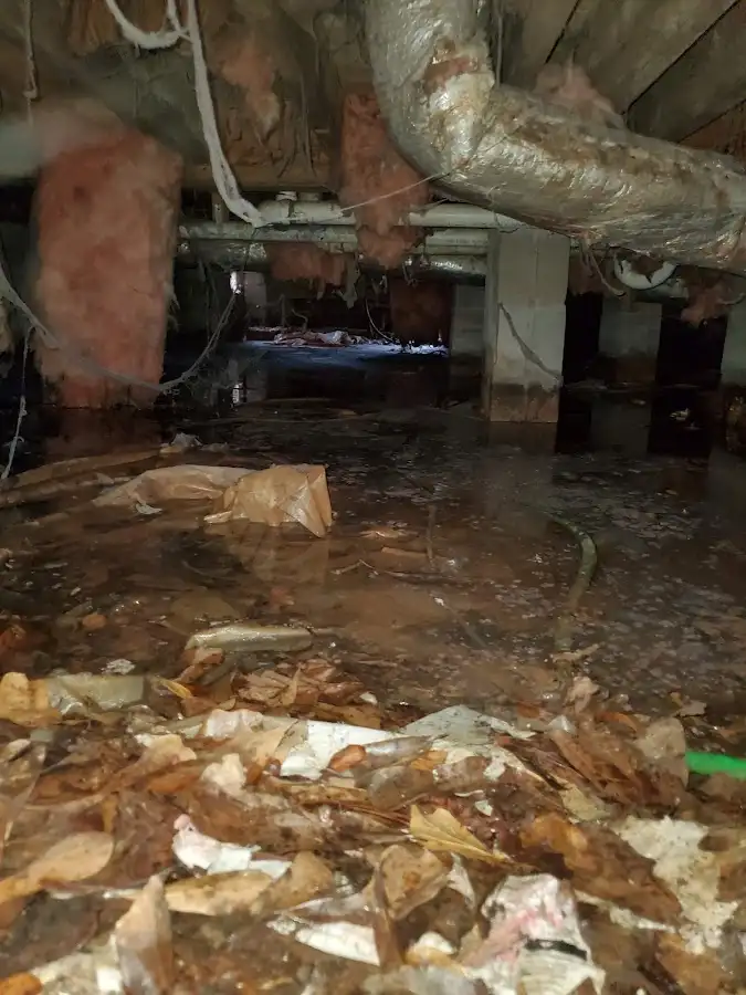Crawl space flood assessment for Commercial Water Damage Restoration in Schererville